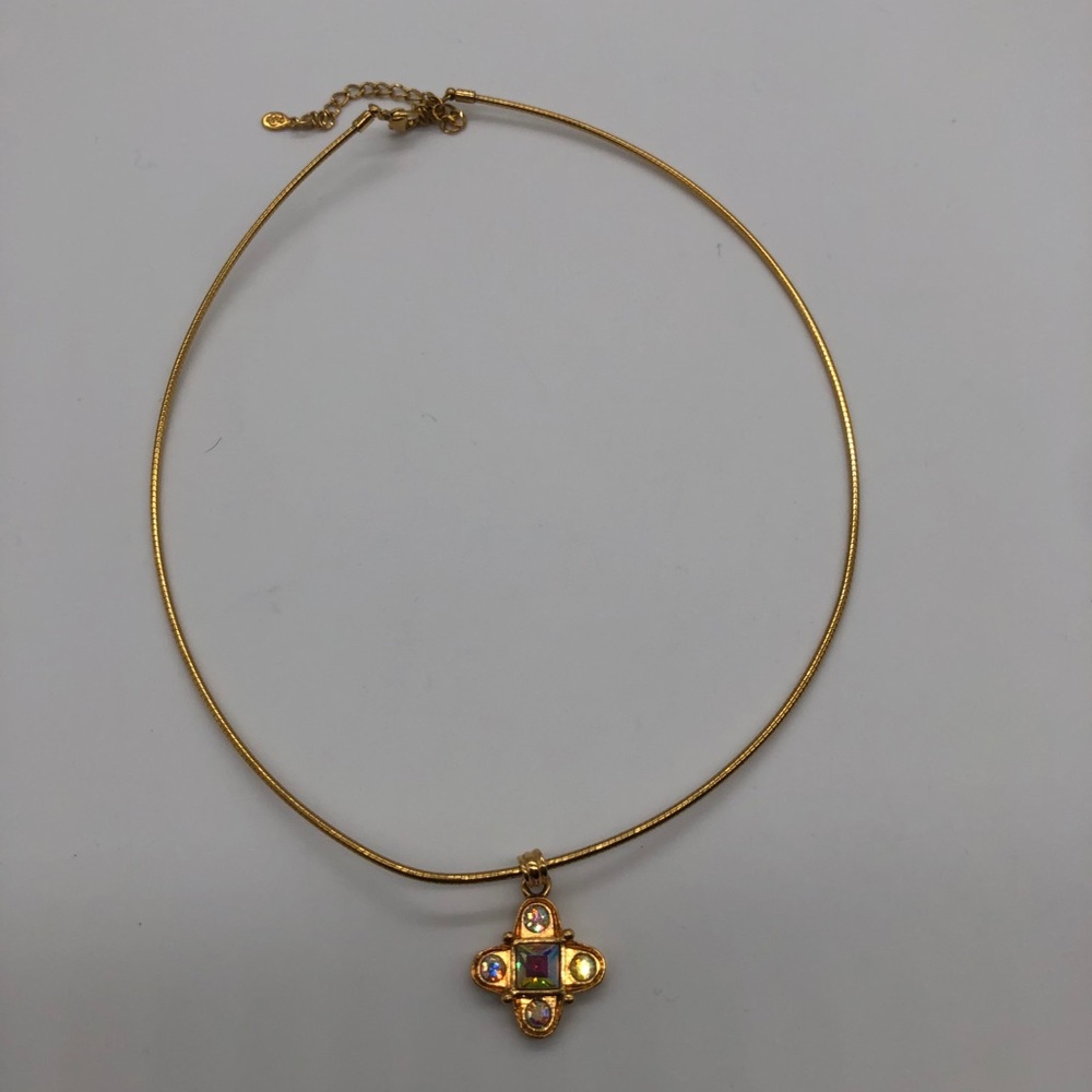 Premier Designs Necklace w/ Crystal Pendant